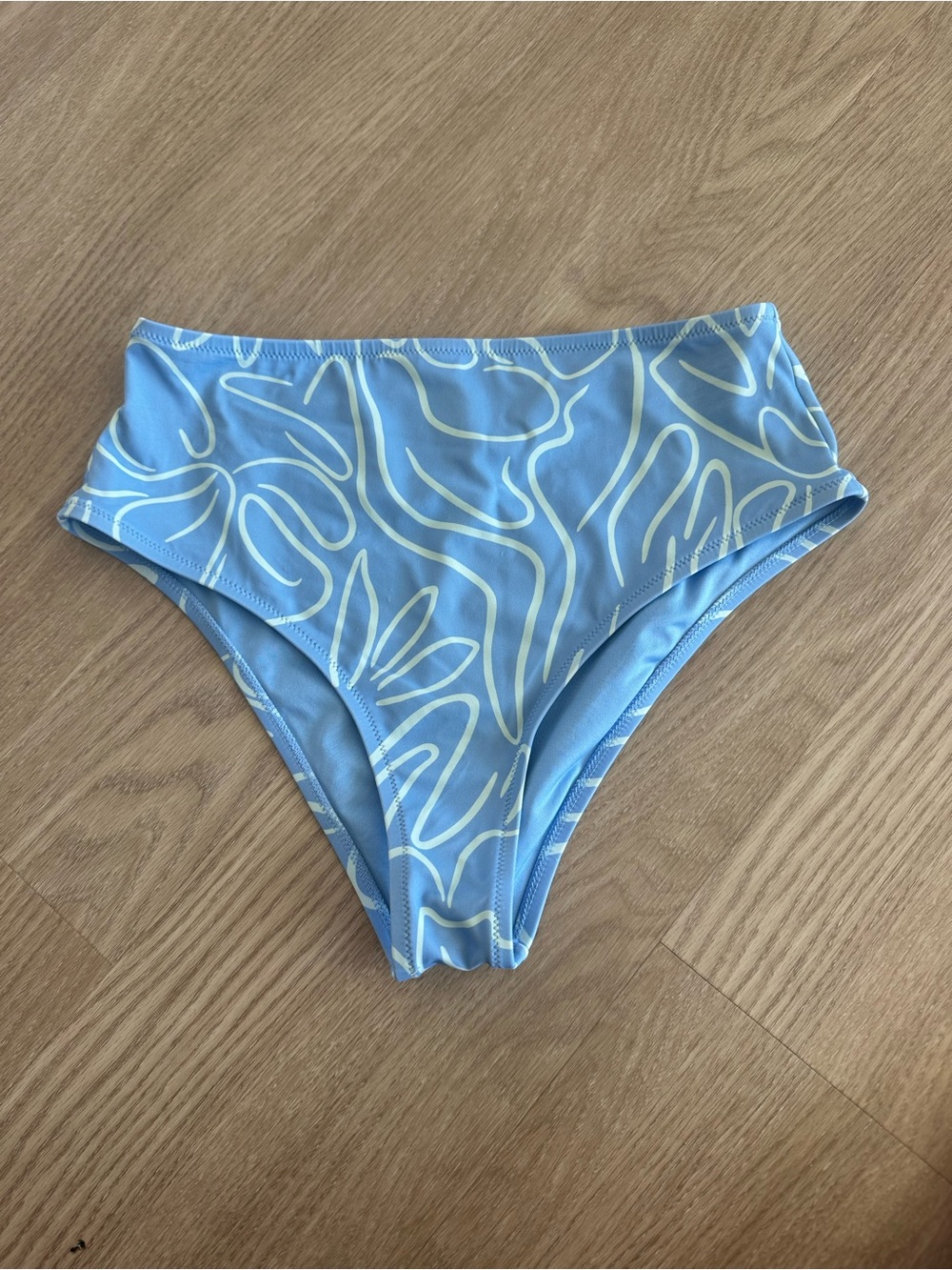 Billabong Blue & Light Yellow High-Waist Bikini Bottoms